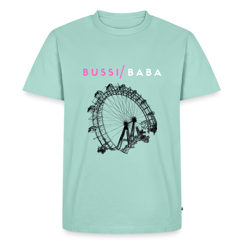 Bussi Baba pink - Wiener Riesenrad in schwarz, Männer Premium T-Shirt - Mint 