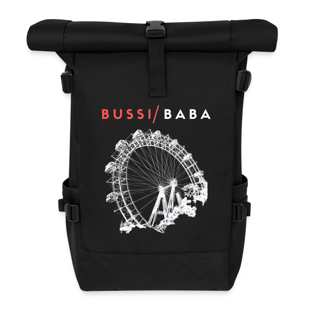 Bussi Baba korallenrot - Wiener Riesenrad in weiß, Rucksack - Schwarz