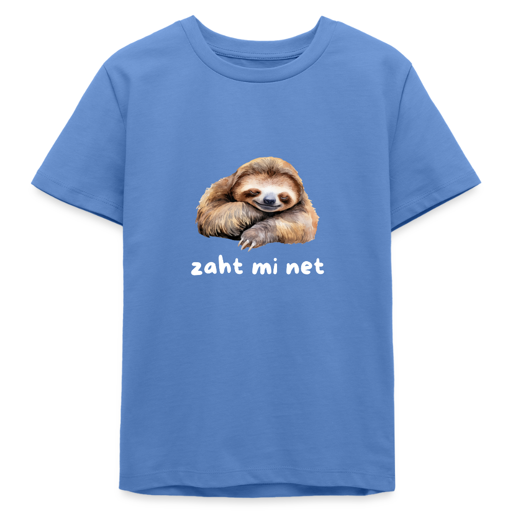 Zaht mi net - Faultier,  Stanley/ Stella Bio Teenager T-Shirt - Blau