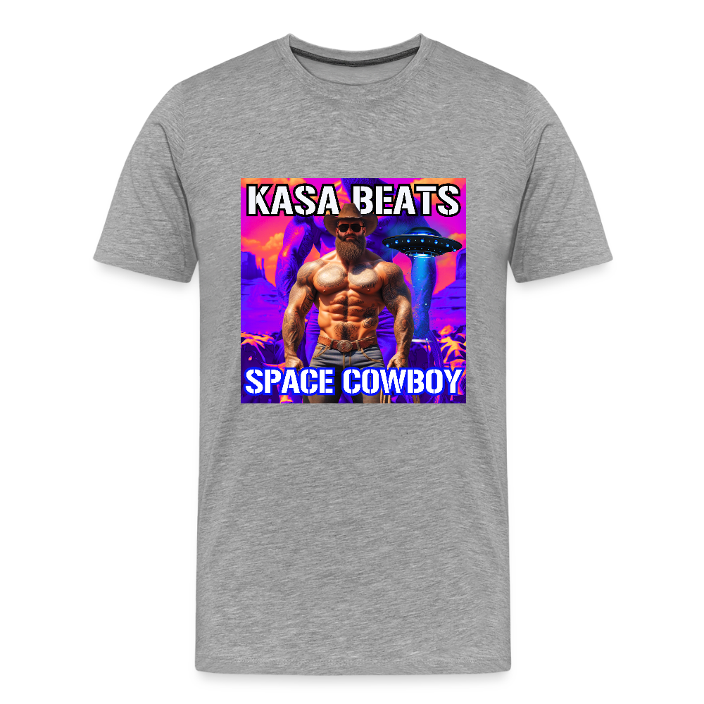 KASA BEATS - SPACE COWBOY, Men/ Männer Premium T-Shirt - Grau meliert
