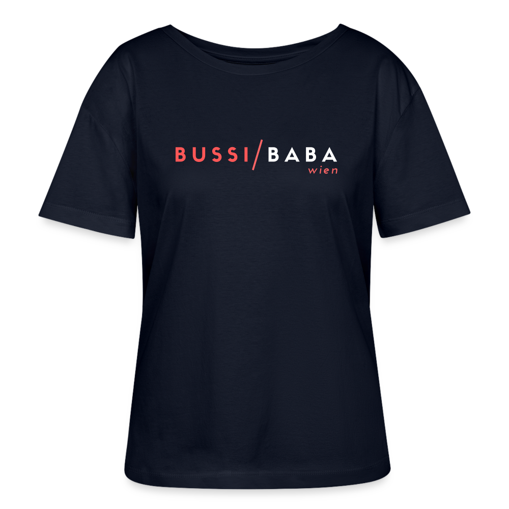 Bussi / Baba Wien korallenrot, Stanley/ Stella lockeres Frauen Bio T-Shirt relaxed fit - Navy