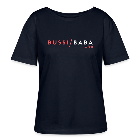 Bussi / Baba Wien korallenrot, Stanley/ Stella lockeres Frauen Bio T-Shirt relaxed fit - Navy