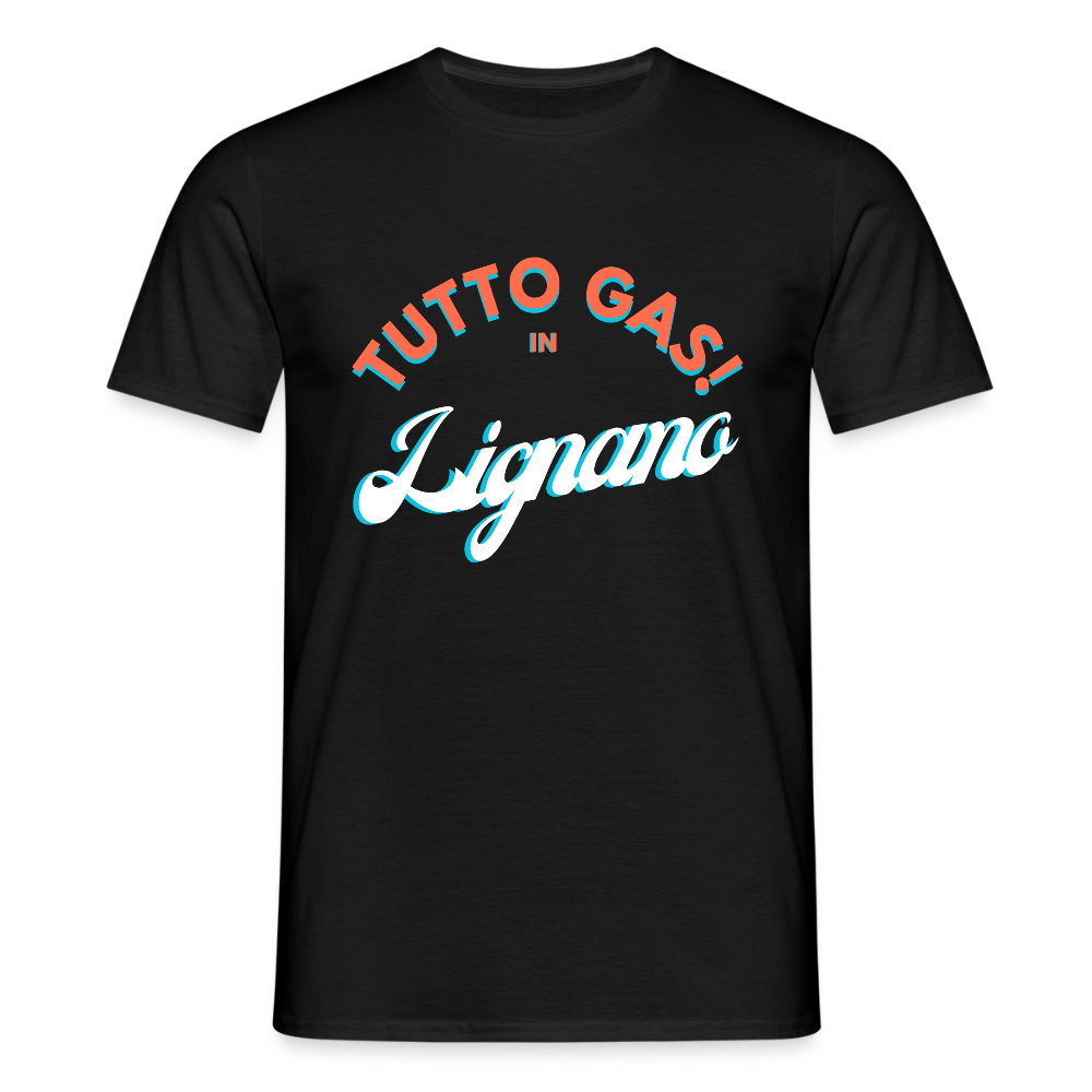 TUTTO GAS! in Lignano,  Männer T-Shirt - Schwarz