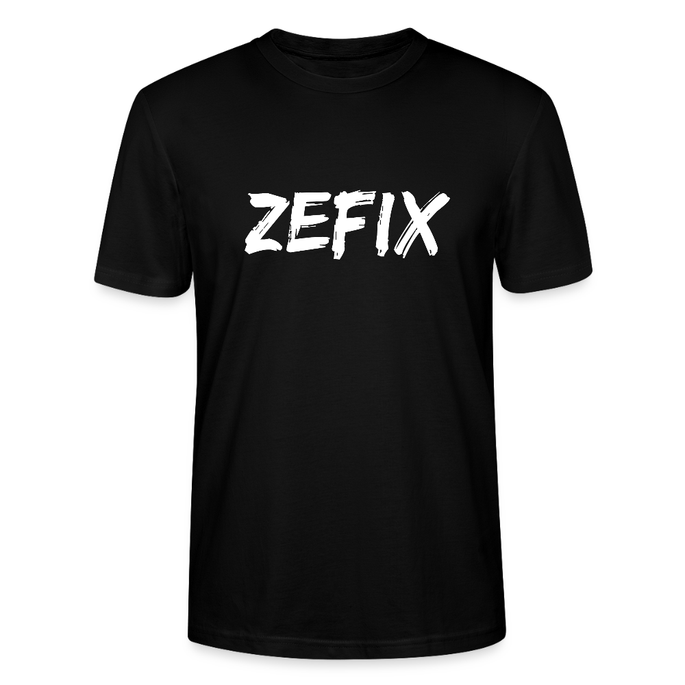 Zefix - Fluchen auf bairisch, Stanley/Stella Unisex Bio T-Shirt - Schwarz
