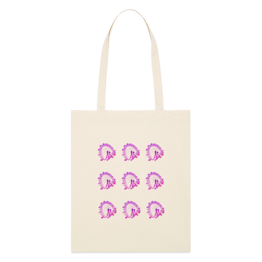 Wiener Riesenrad 3x3 in pink, Stanley/Stella Bio-Stofsackerl - Natur