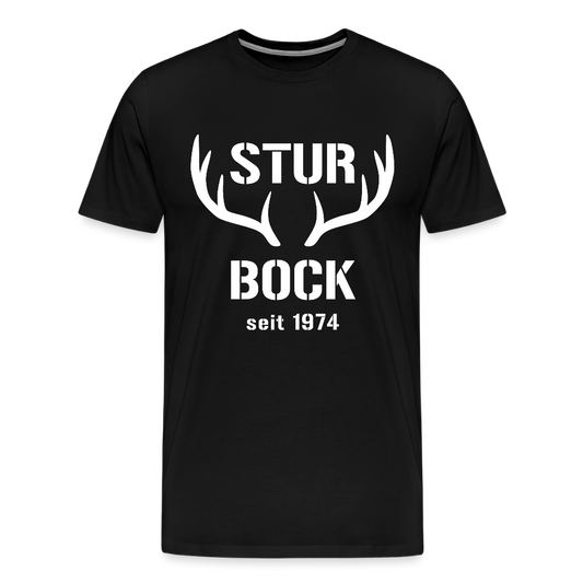 Sturbock, zum Geburtstag, Jahreszahl zum selber eintragen, Männer Premium T-Shirt - Schwarz