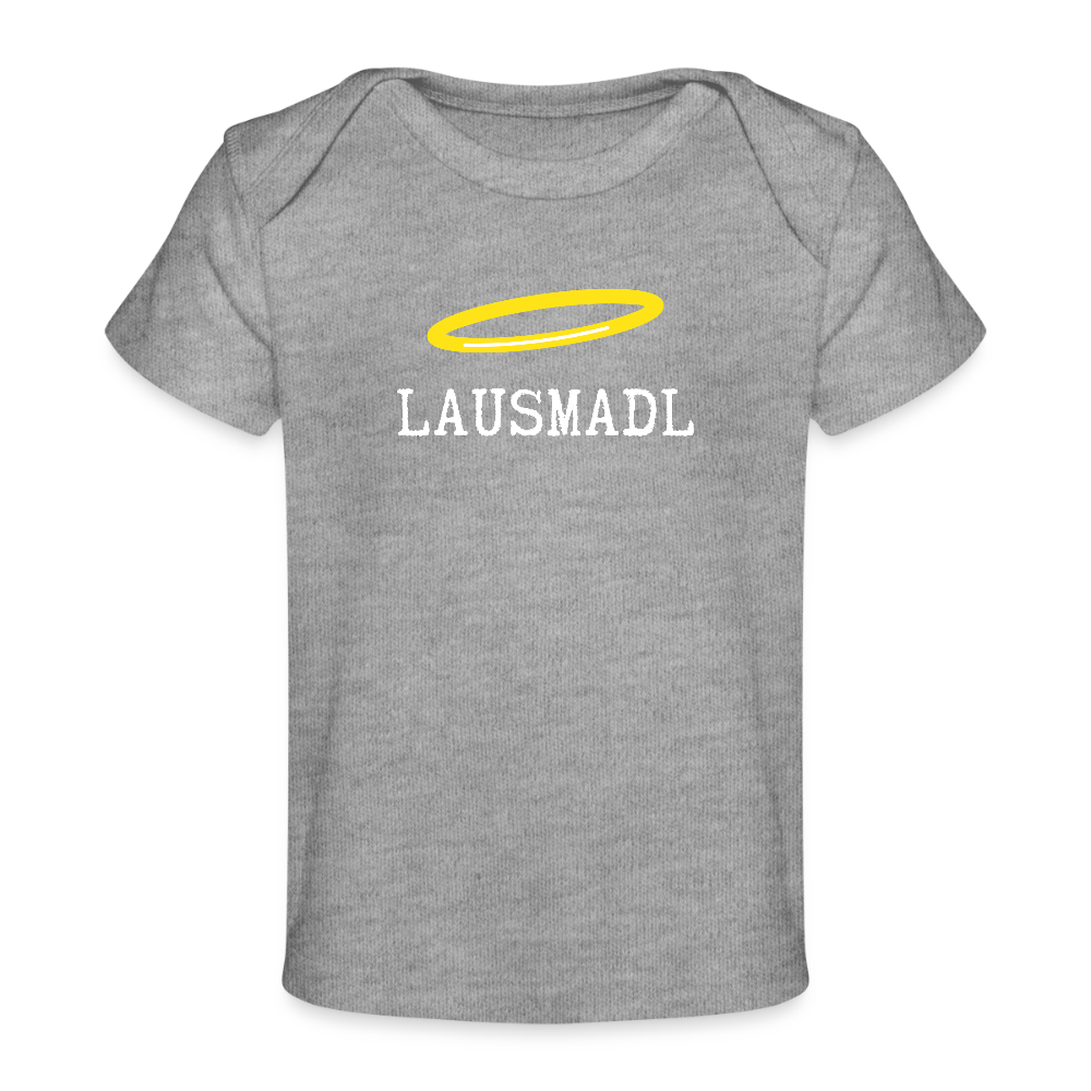 Lausmadl, bairisches bzw österreichisches (zu dt.) Lausemädchen ;-) Baby Bio-T-Shirt - Grau meliert