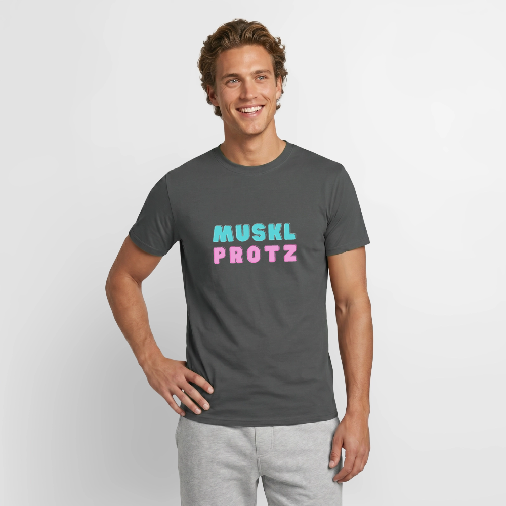 Muskl Protz, Männer T-Shirt - Anthrazit