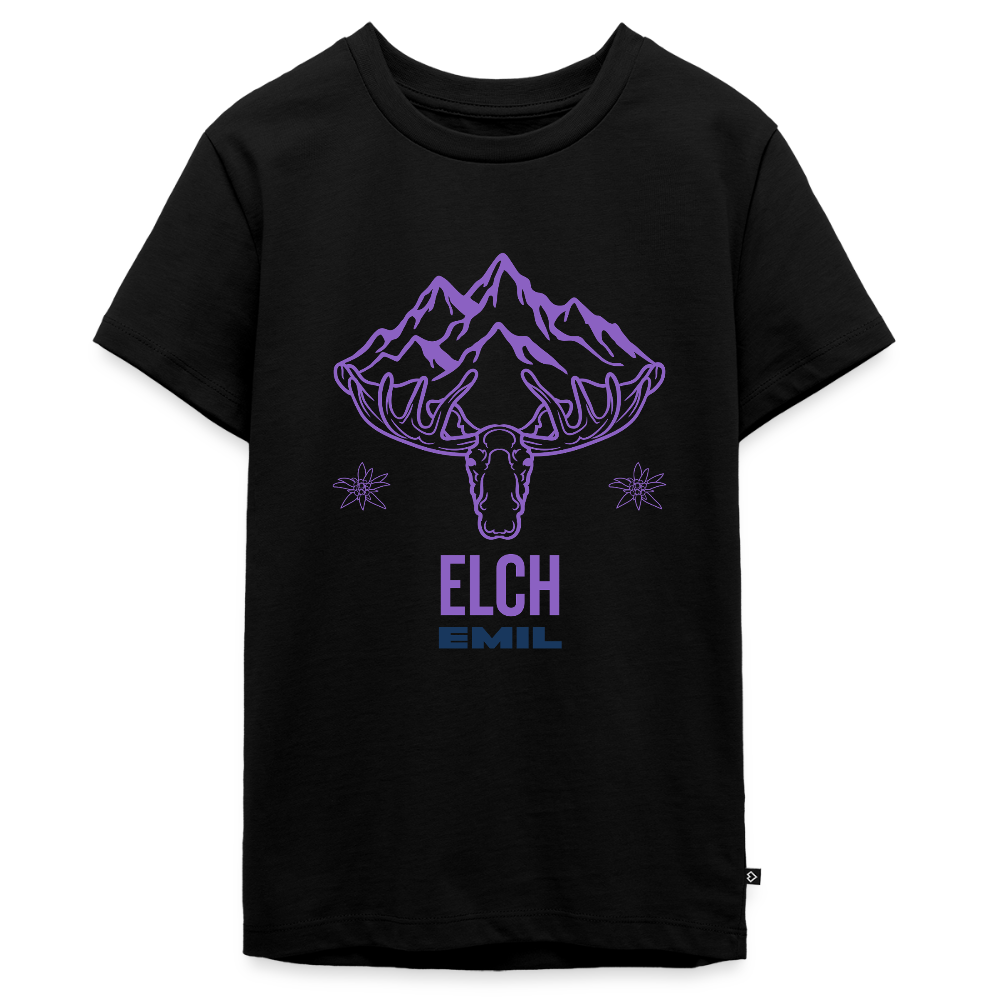 Elch Emil in Österreich, Teenager Premium T-Shirt - Schwarz