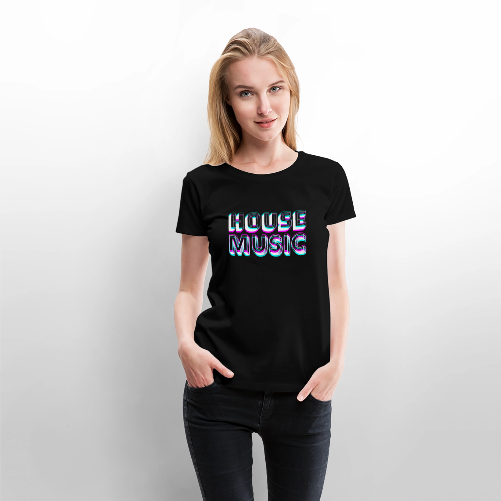HOUSE MUSIC, Frauen Premium T-Shirt - Schwarz