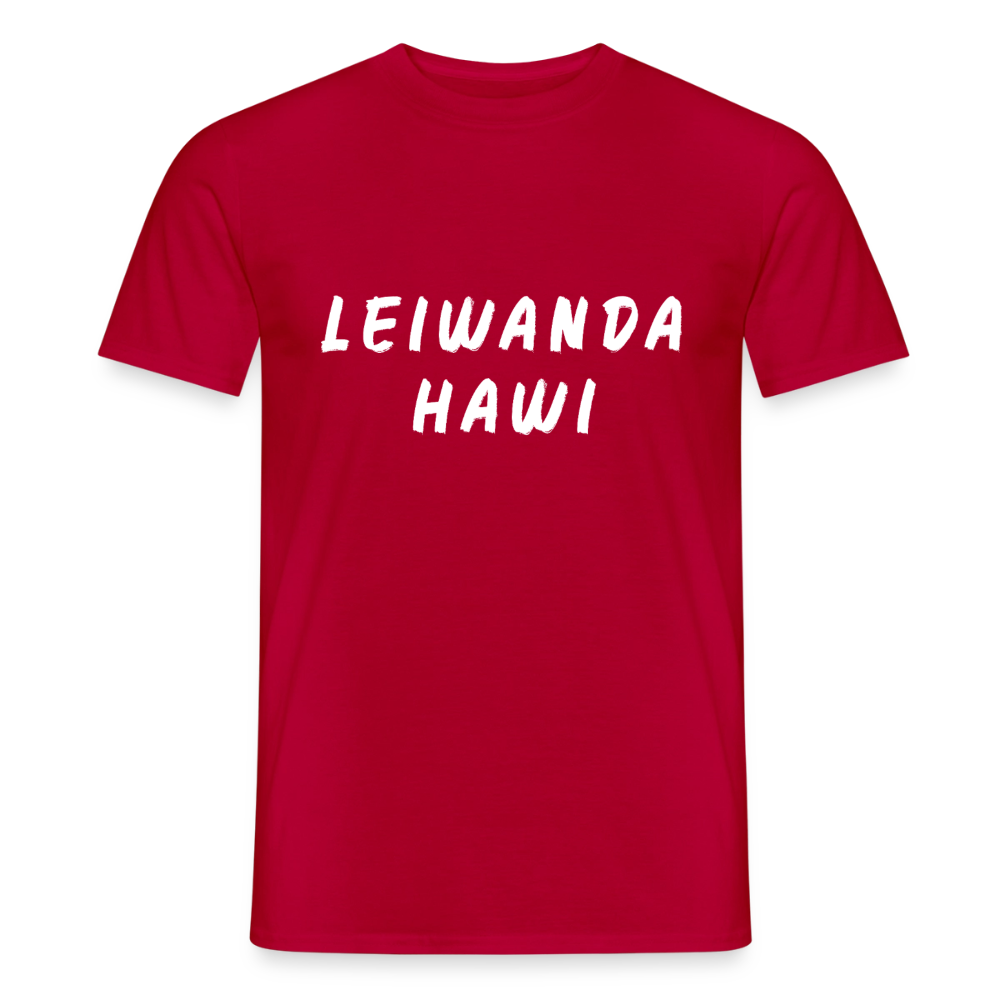 LEIWANDER HAWI aufgepinselt, Männer T-Shirt - Rot