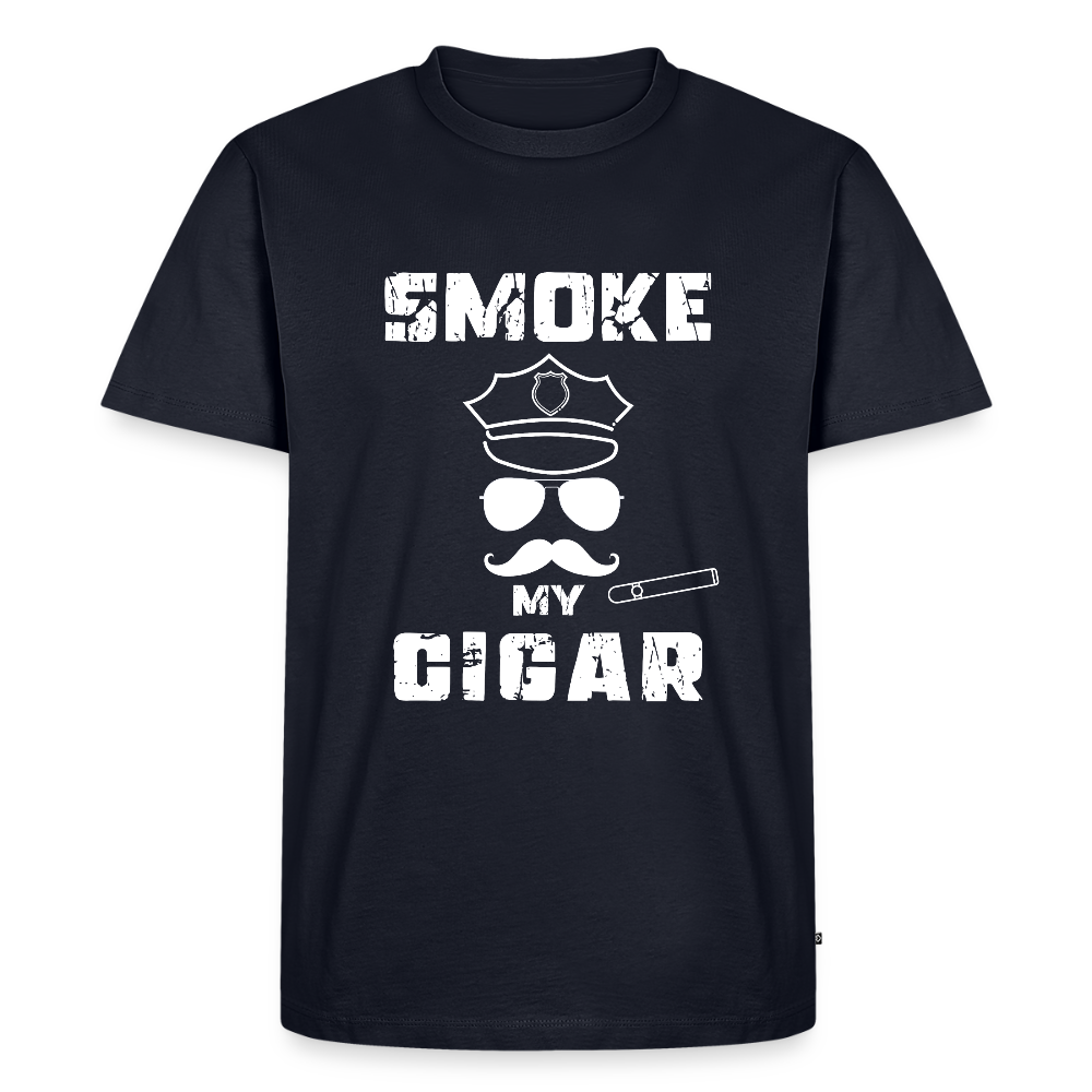 Smoke My Cigar - Zigarren Mann mit Zigarre, Hot Daddy, Cigar Man, Men/ Männer Premium T-Shirt - Navy