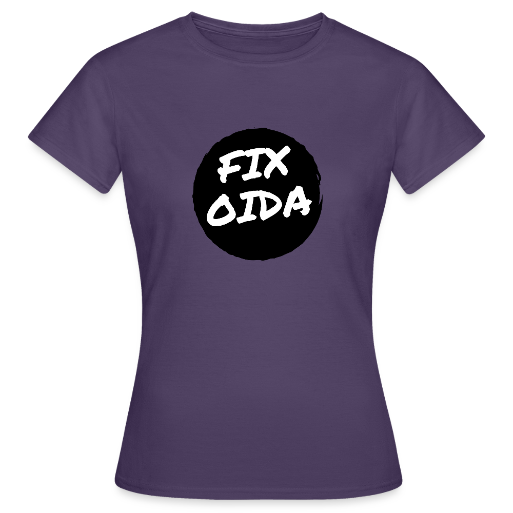 Fix Oida - Wiener Spruch, Frauen T-Shirt - Dunkellila