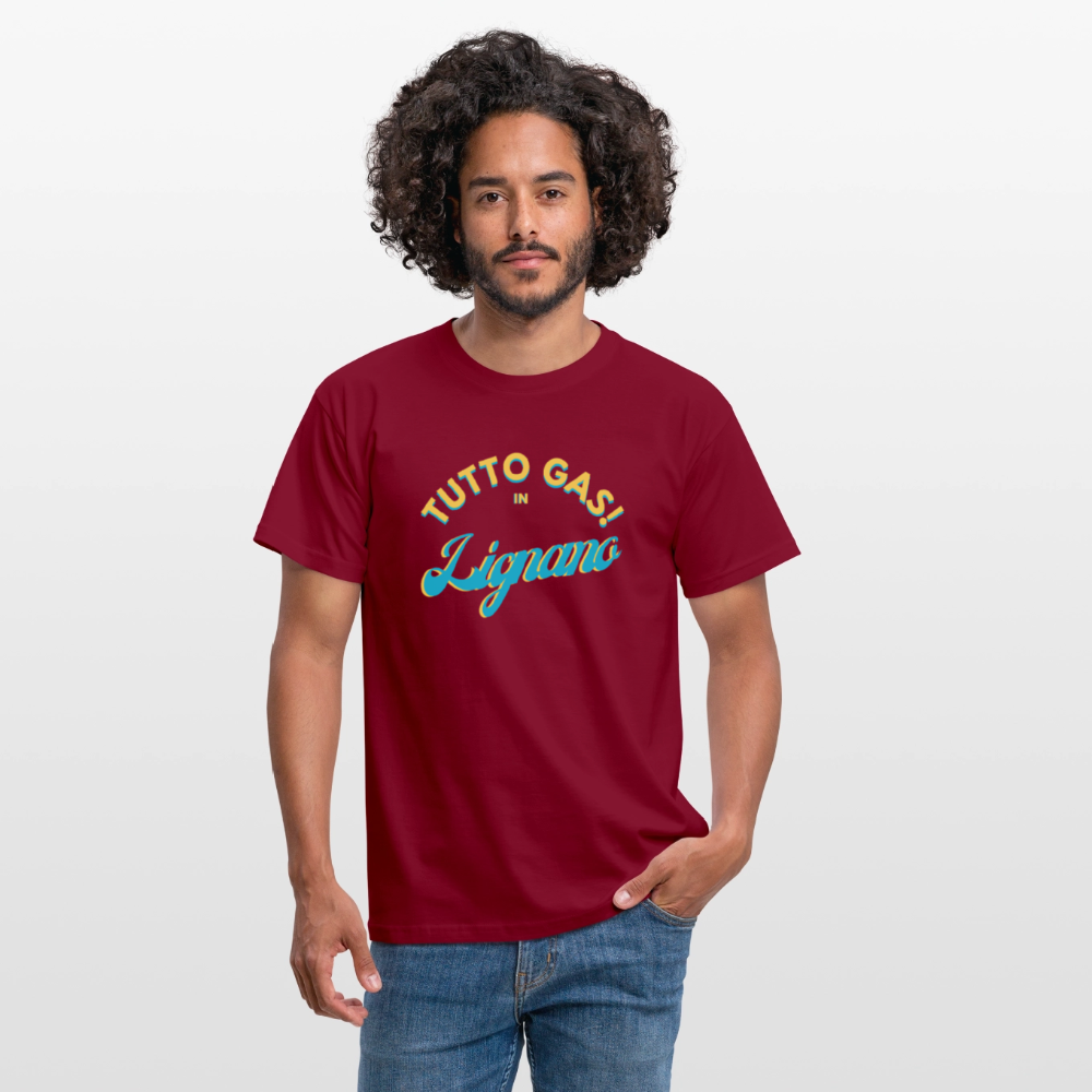 TUTTO GAS! in Lignano,  Männer T-Shirt - Ziegelrot