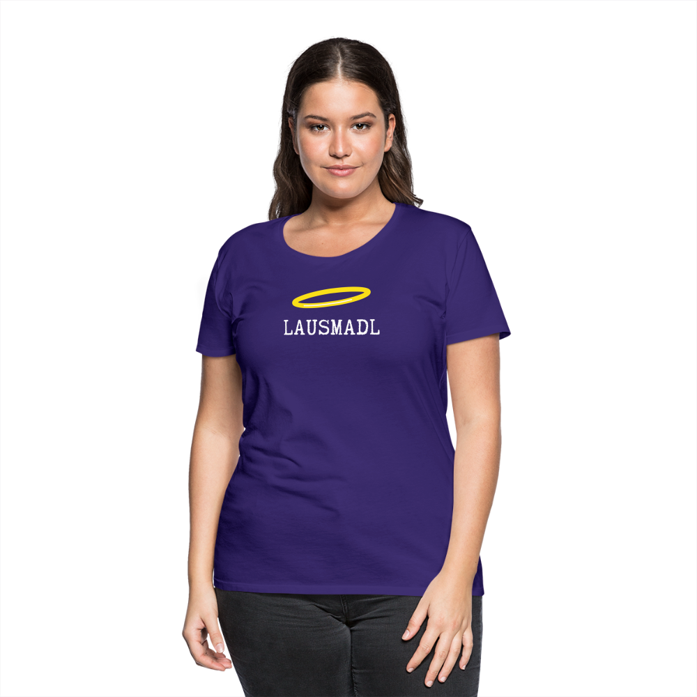 Lausmadl, bayerisches und österreichisches Lausmädchen oder Lausmädl, Frauen Premium T-Shirt - Lila