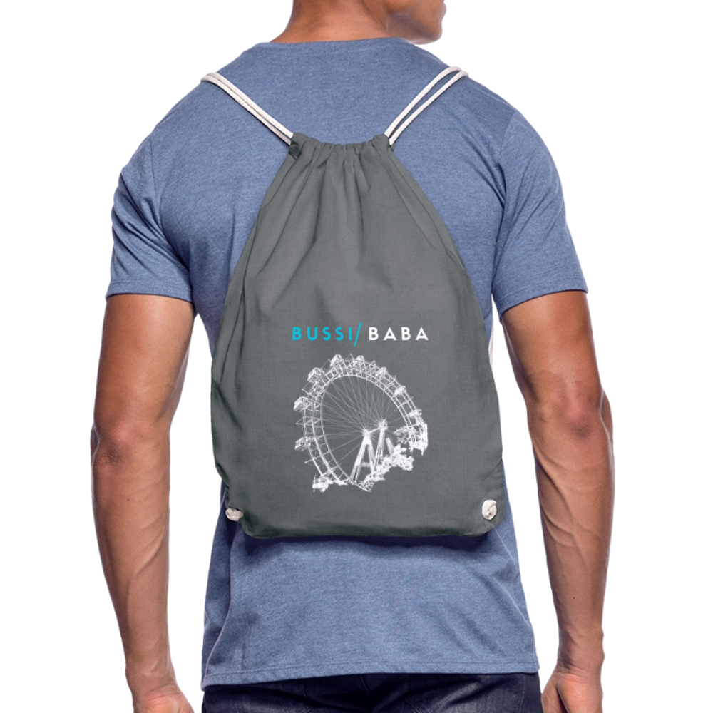 Bussi Baba aquablau + Wiener Riesenrad, Gym Bag/ Turnsackerl - Grau