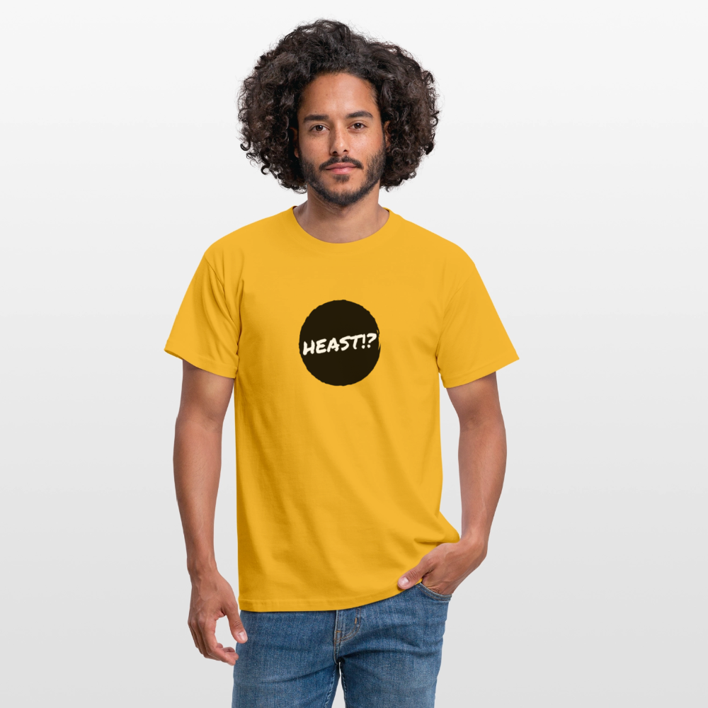 Heast!? (dt. Hörst du?!), Männer T-Shirt - Gelb