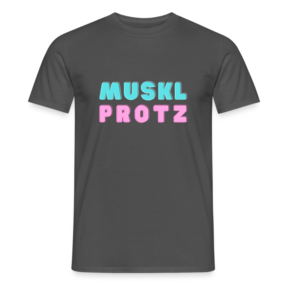 Muskl Protz, Männer T-Shirt - Anthrazit