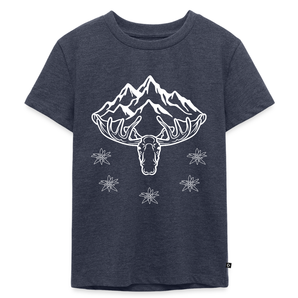 Elch Emil in Österreich, Kinder Premium T-Shirt - Jeansblau 