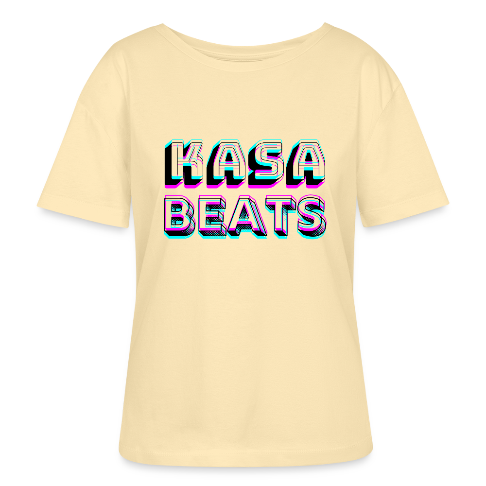 KASA BEATS, funky 3D letters, Stanley/ Stella relaxed fit Women Organic T-Shirt - Creme