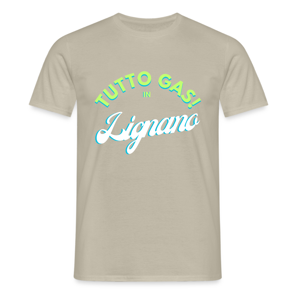 TUTTO GAS! in Lignano,  Männer T-Shirt - Sandbeige