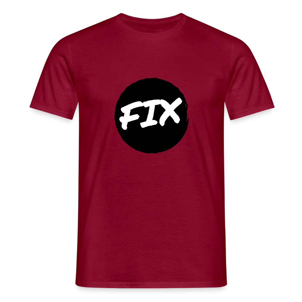 Fix - 100% sicher, fix hoit Oida ;-) Wiener Spruch, Männer T-Shirt - Ziegelrot