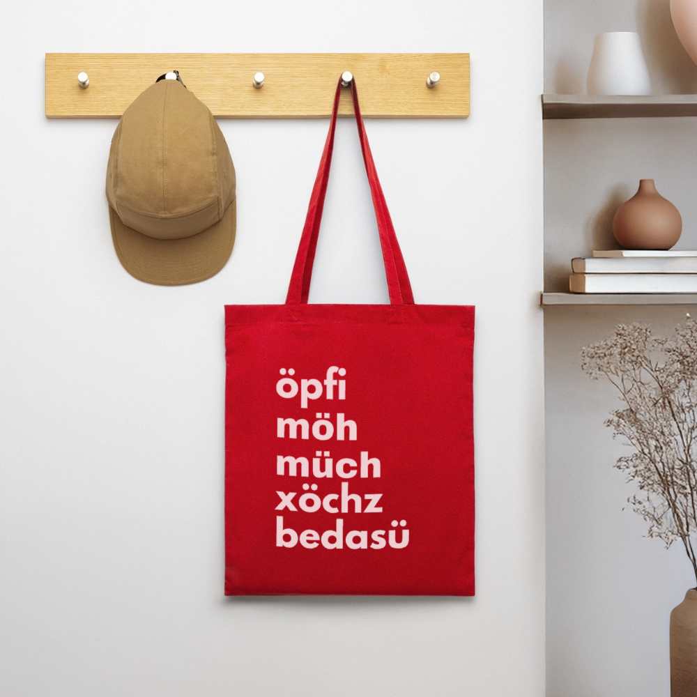 Einkaufsliste, Sackerl - Rot