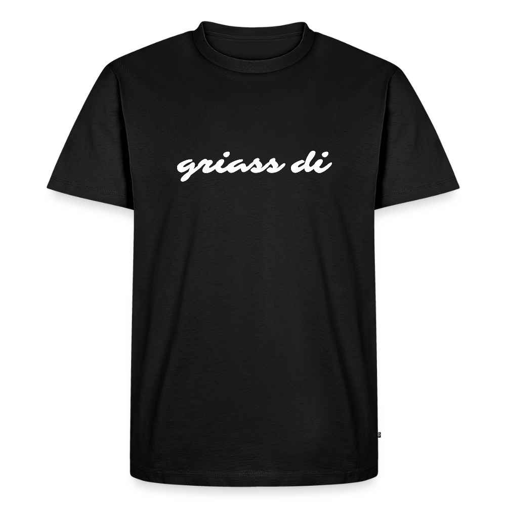 griass di - grüß dich in weiß, Männer Premium T-Shirt - Schwarz