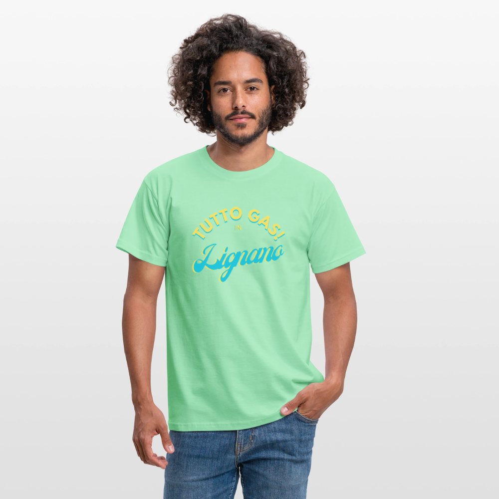 TUTTO GAS! in Lignano,  Männer T-Shirt - Mintgrün