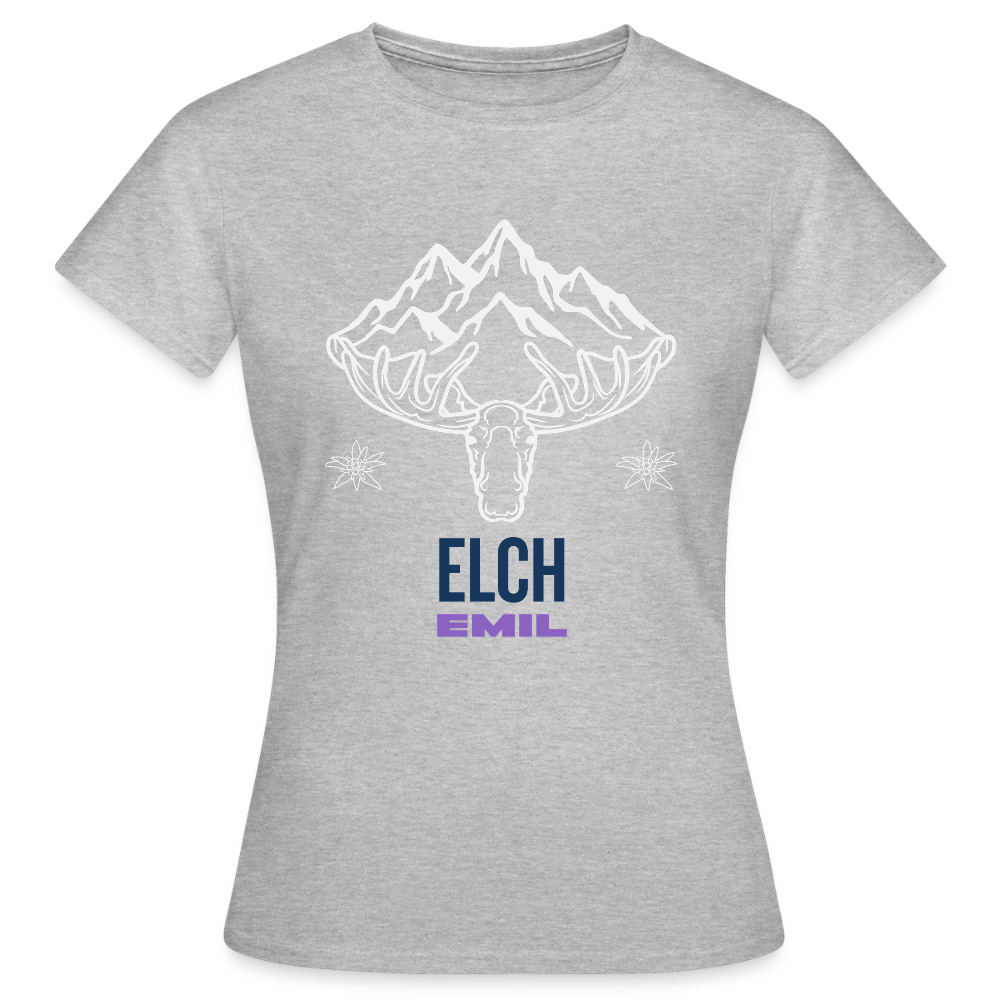 Elch Emil in Österreich, Frauen T-Shirt - Grau meliert