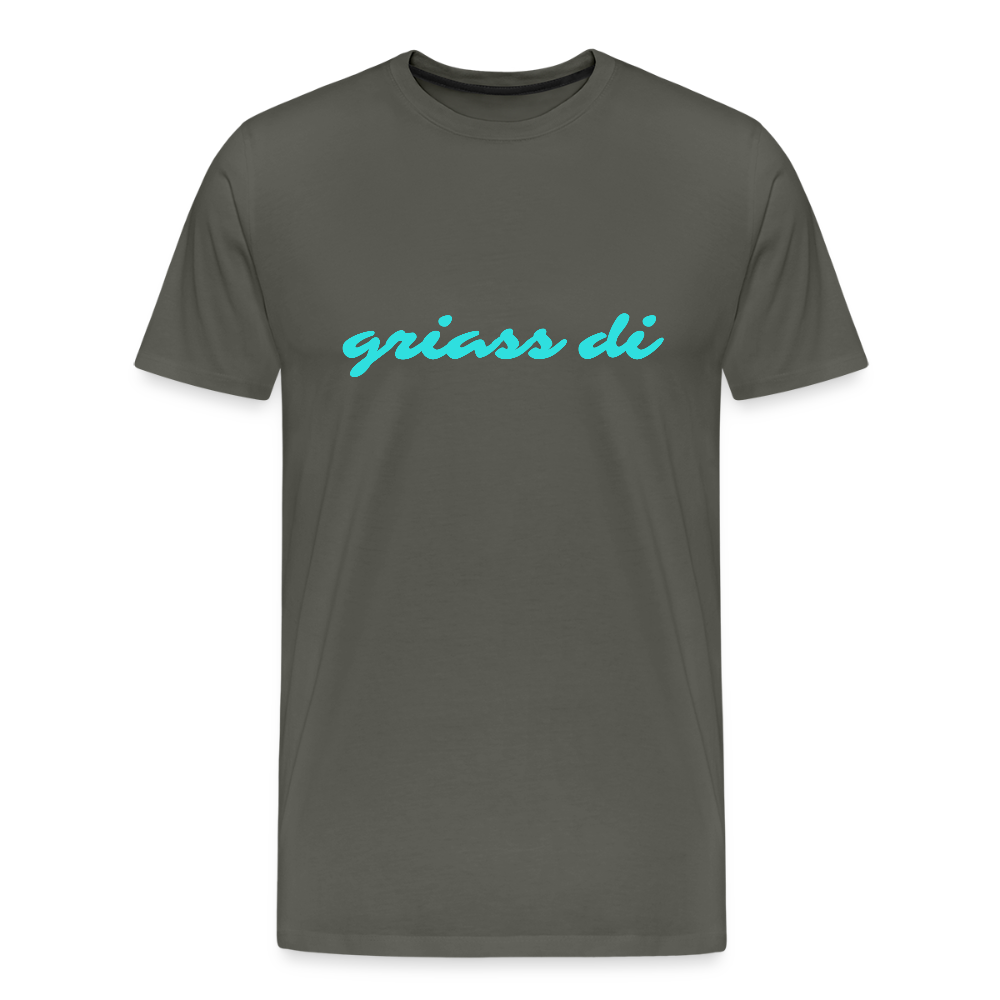 griass di - grüß dich, Männer Premium T-Shirt - Asphalt