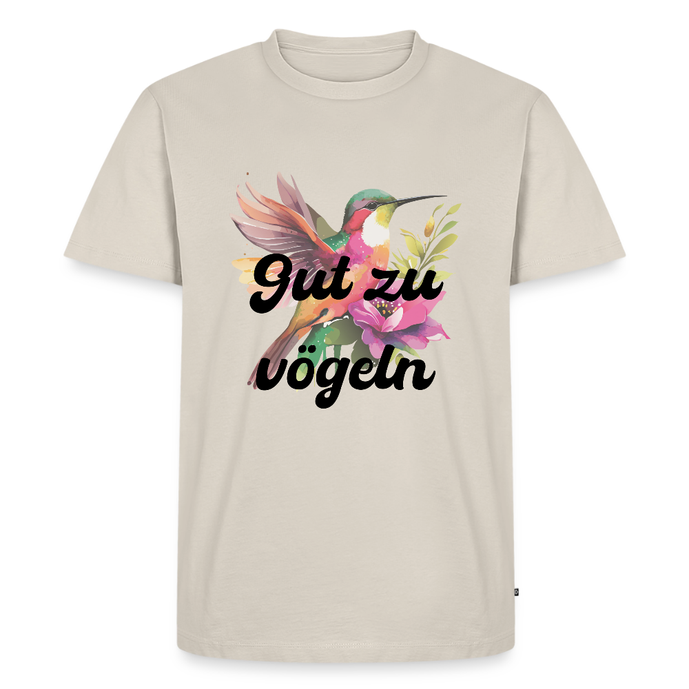 Gut zu vögeln Kolibri, Männer Premium T-Shirt - Beige