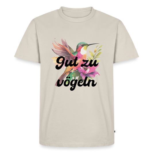 Gut zu vögeln Kolibri, Männer Premium T-Shirt - Beige