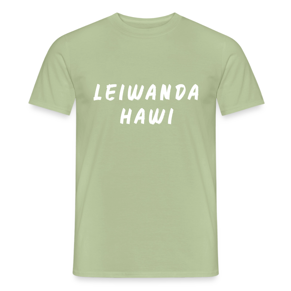 LEIWANDA HAWI aufgepinselt, Männer T-Shirt - Sage