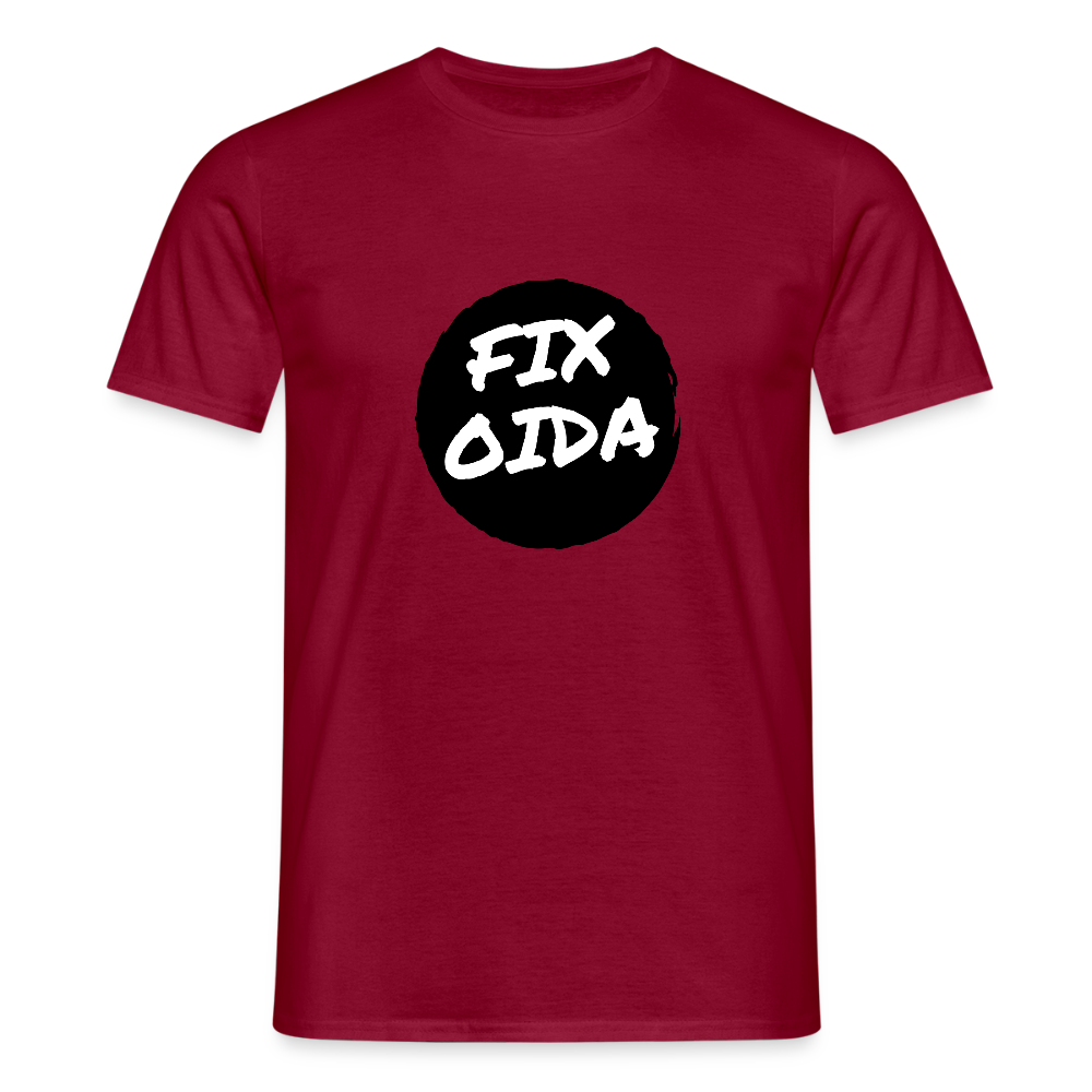 Fix Oida - Wiener Spruch, Männer T-Shirt - Ziegelrot
