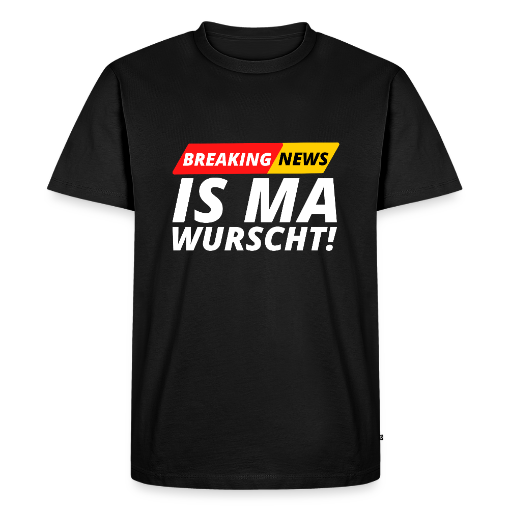Breaking News: IS MA WURSCHT! Männer Premium T-Shirt - Schwarz