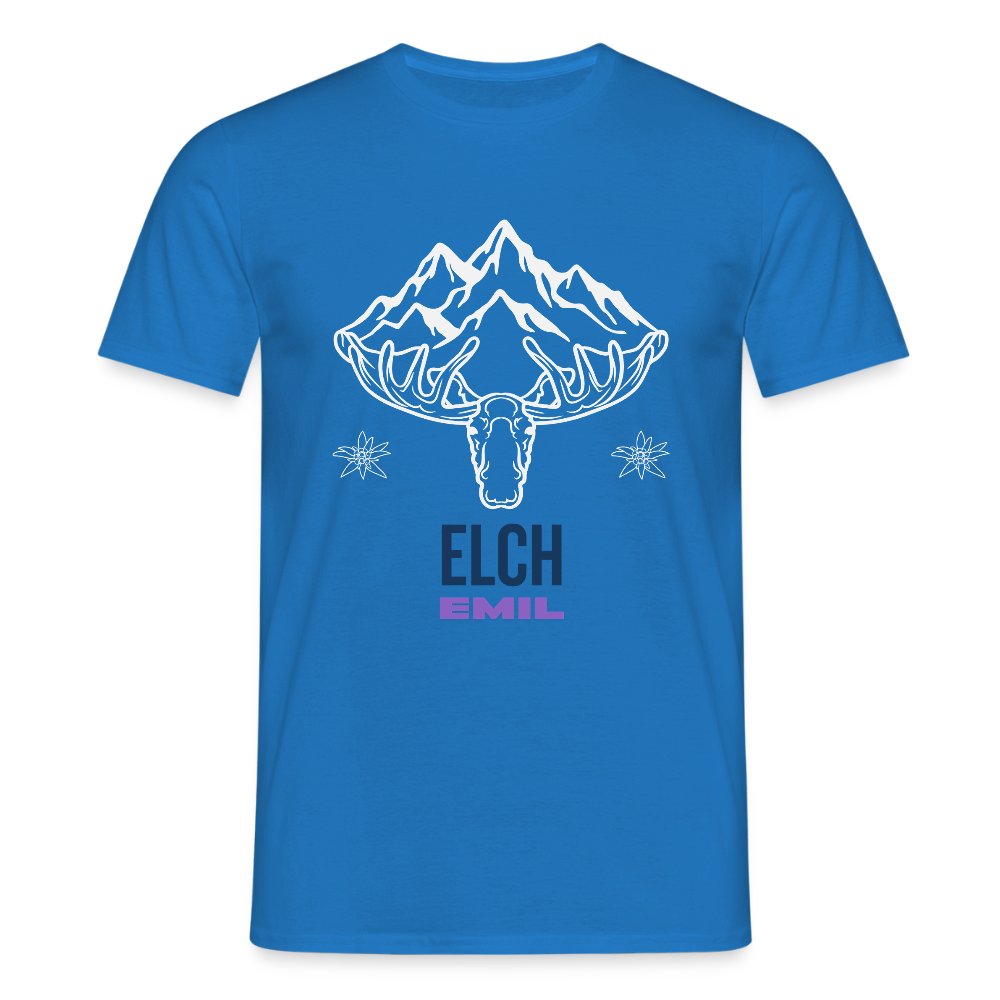 Elch Emil in Österreich, Männer T-Shirt - Royalblau