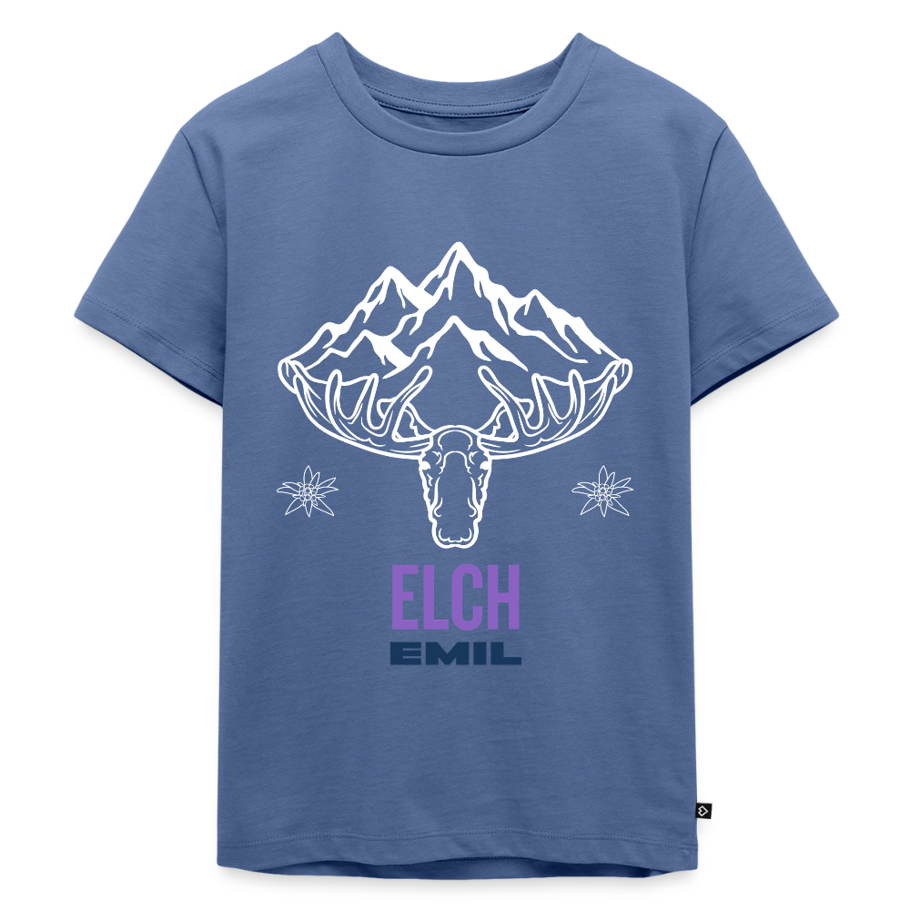 Elch Emil in Österreich, Kinder Premium T-Shirt - Taubenblau