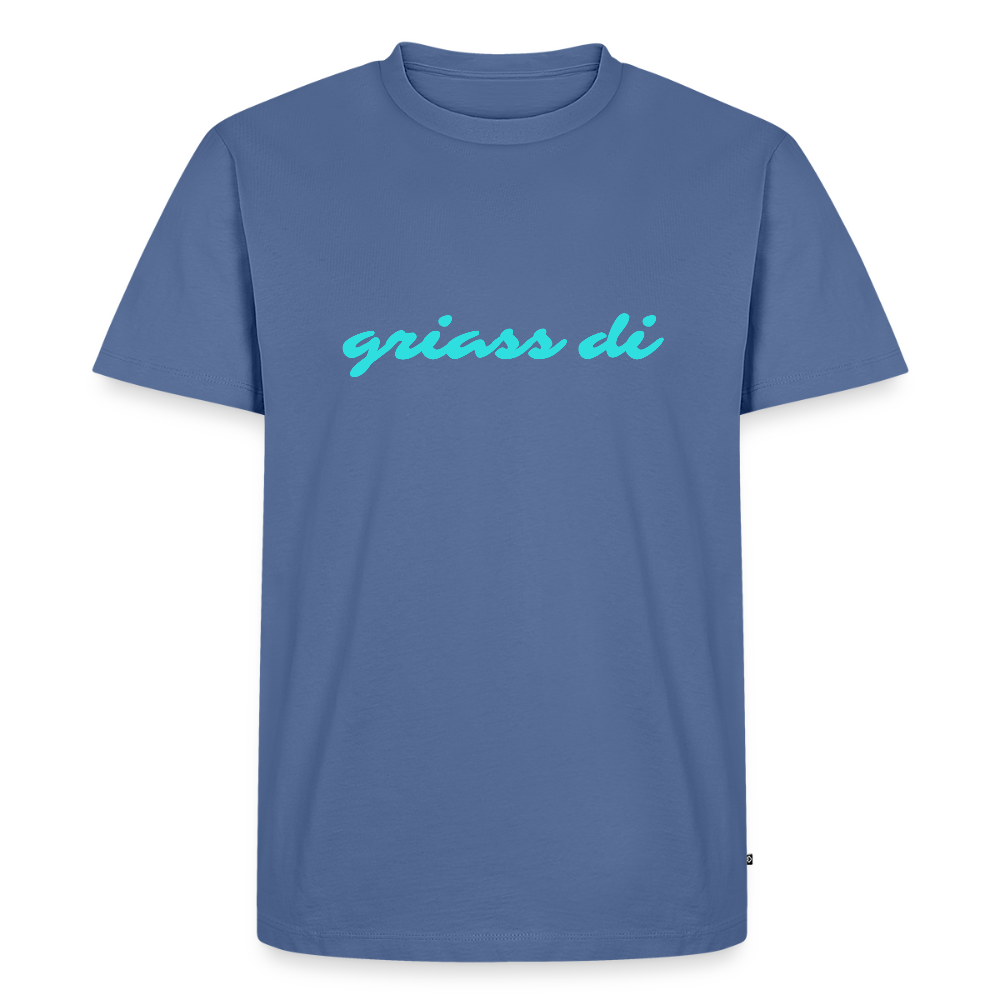 griass di - grüß dich, Männer Premium T-Shirt - Taubenblau