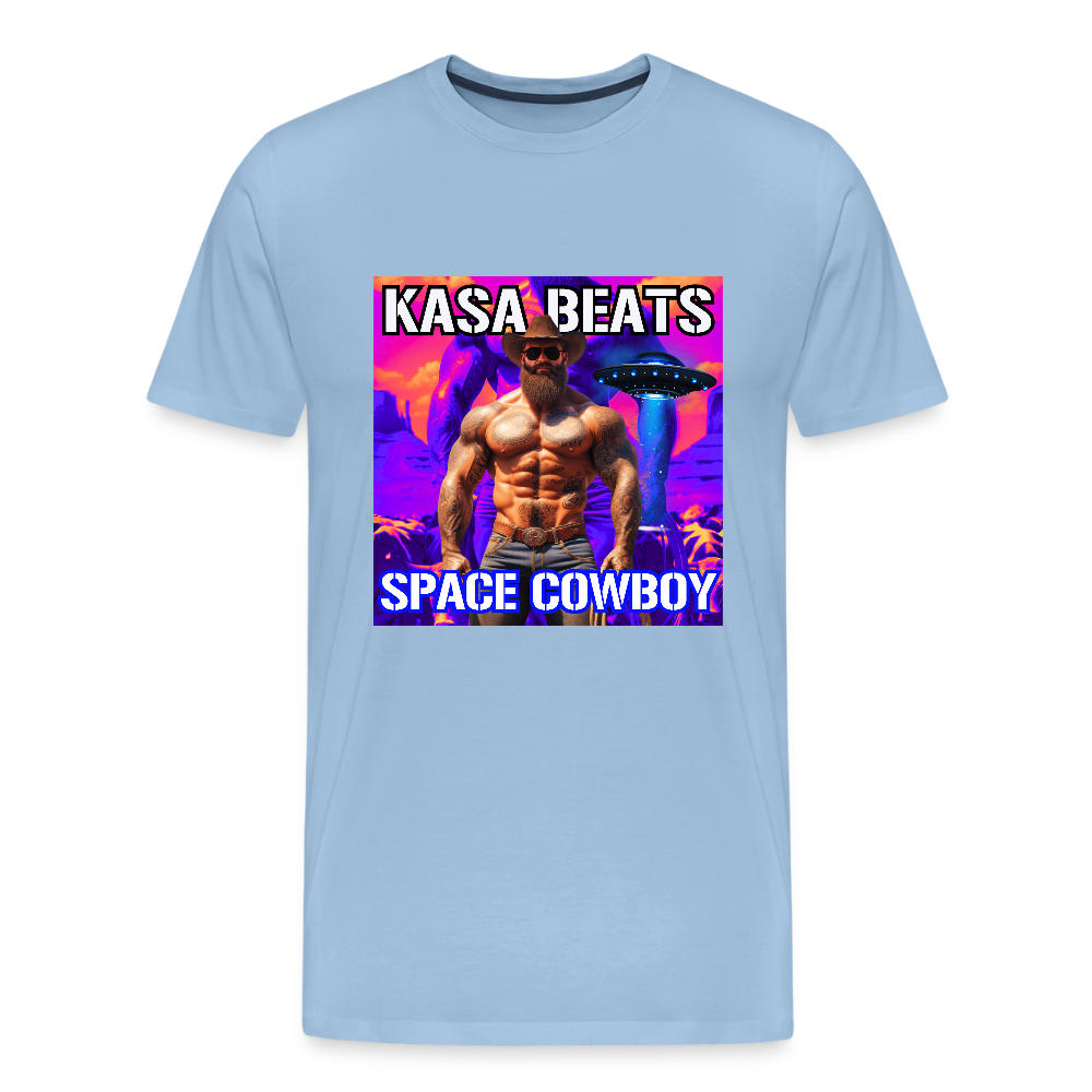 KASA BEATS - SPACE COWBOY, Men/ Männer Premium T-Shirt - Sky