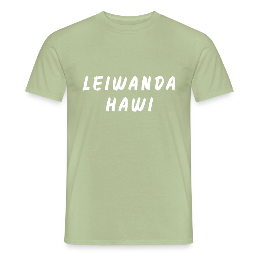 LEIWANDER HAWI aufgepinselt, Männer T-Shirt - Sage
