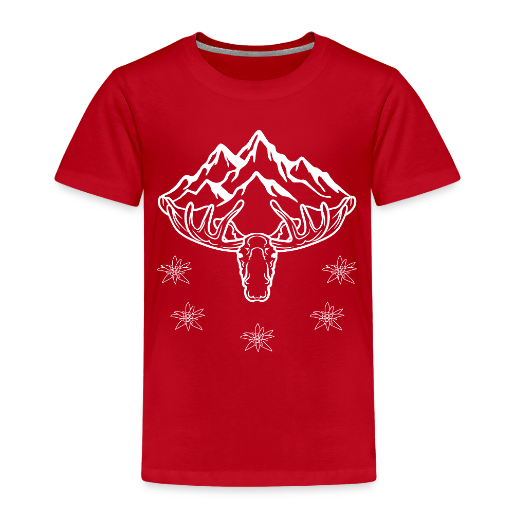Elch Emil in Österreich, Kinder Premium T-Shirt - Rot