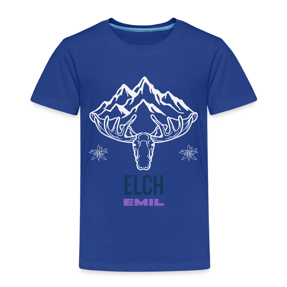 Elch Emil in Österreich, Kinder Premium T-Shirt - Königsblau