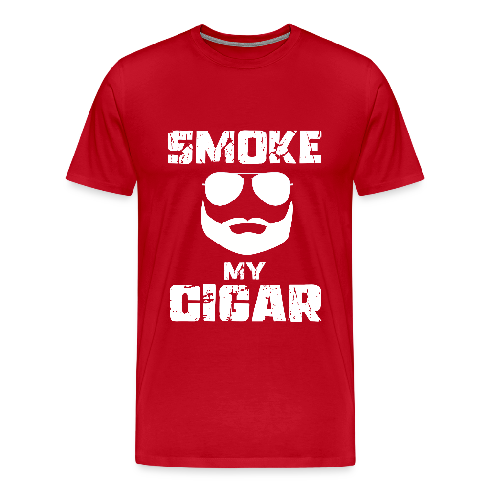 Smoke My Cigar - Zigarren Mann, Hot Daddy, Cigar Man, Men/ Männer Premium T-Shirt - Rot
