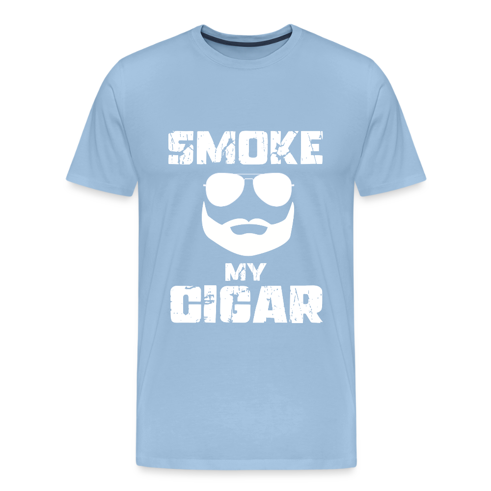Smoke My Cigar - Zigarren Mann, Hot Daddy, Cigar Man, Men/ Männer Premium T-Shirt - Sky