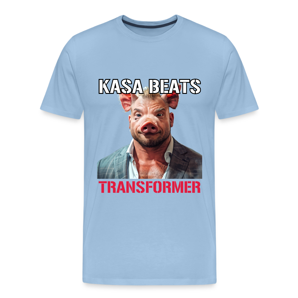 KASA BEATS - TRANSFORMER, Men Premium T-Shirt - Sky