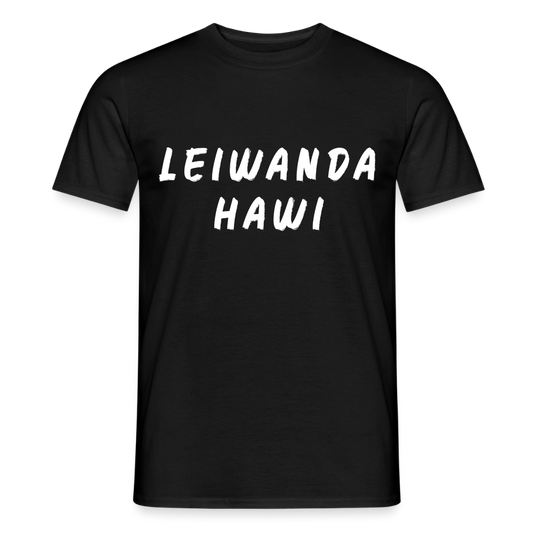 LEIWANDA HAWI aufgepinselt, Männer T-Shirt - Schwarz