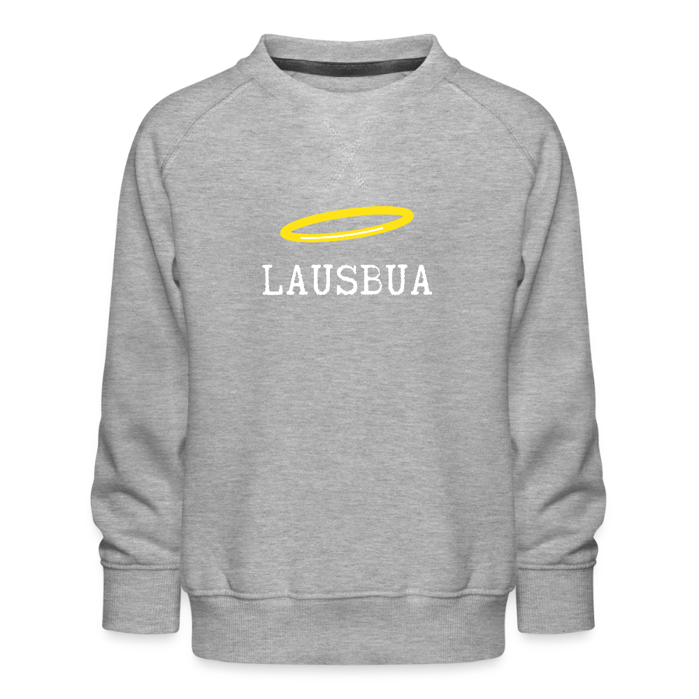 Lausbua, bayerischer bzw österreichischer Lausbub, Kinder Premium Pullover - Grau meliert