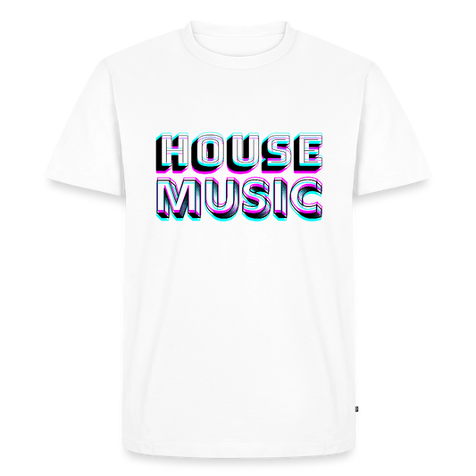 HOUSE MUSIC in black, Men Premium T-Shirt - Weiß