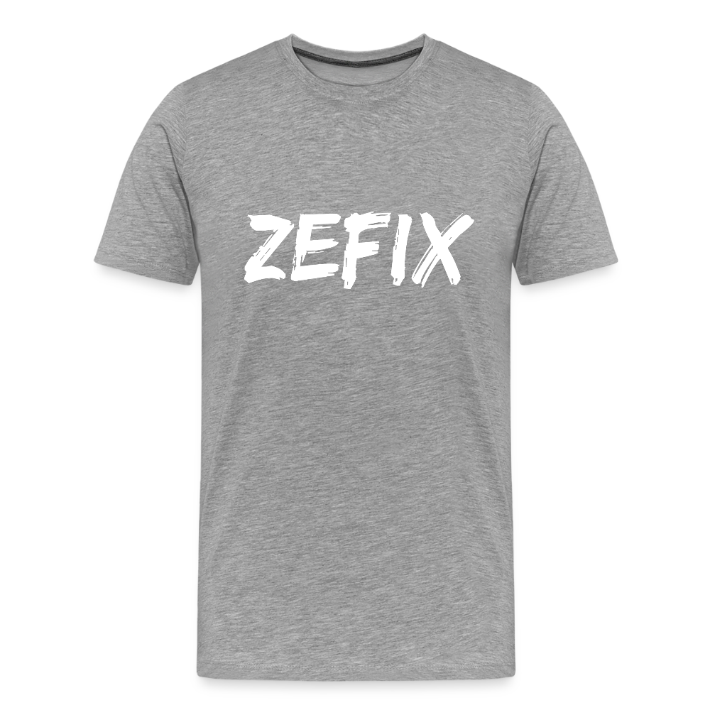 Zefix, Männer Premium T-Shirt - Grau meliert